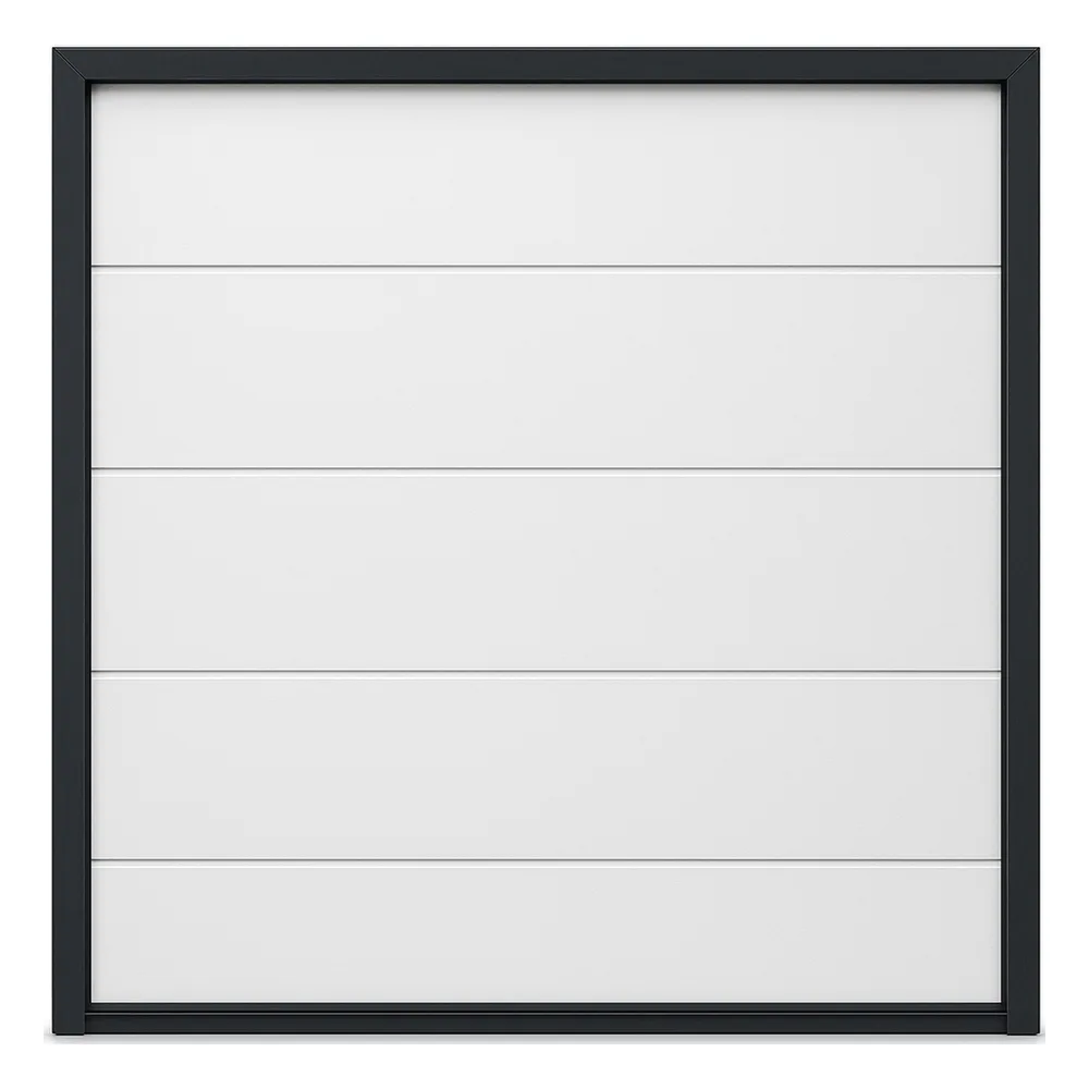 Puerta de Garage de Alta Calidad / Linea Central / Color Blanco 20x8 pies,  AISLADA, Estilo Americana.