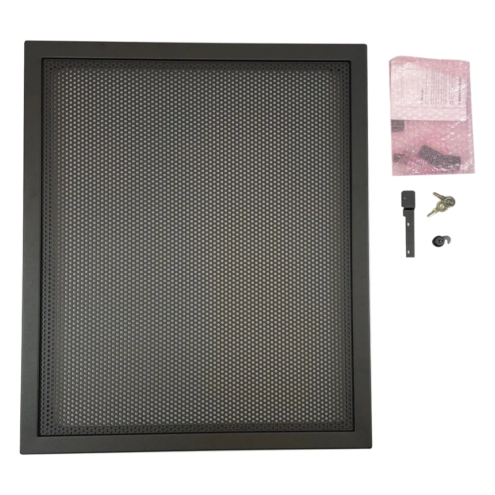 Puerta ventilada de acero calibre 16 para gabinete EQ Series de 2 niveles (tamaño B), color negro, para caja trasera EQBB-B4 de NOTIFIER