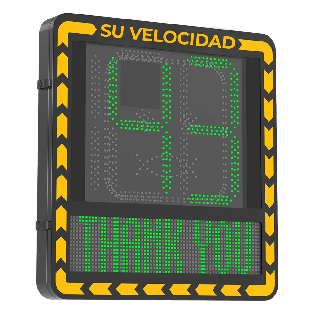 Radar Medidor de Velocidad / Pantalla LED / Detección en Tiempo Real / Rango de Detección de 100 Mts / Hasta 32 Objetivos Detectados / IP66 / Ethernet – vista 5