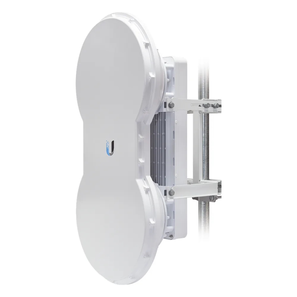 Radio de Backhaul de alta capacidad full duplex, tecnología airFiber hasta 1.2 Gbps, 5 GHz (5470 - 5950 MHz) con antena integrada de 23 dBi