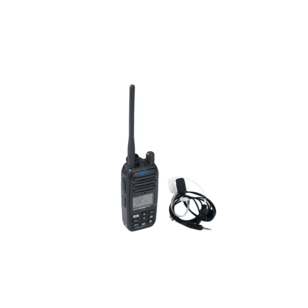 Radio Portátil Marino TXM52 / Sumergible IP67 / Luz Activada por Agua / NRC Reducción de Ruido / Dual-Watch / 5W de Potencia / Incluye Micrófono Audífono de Tubo Acústico