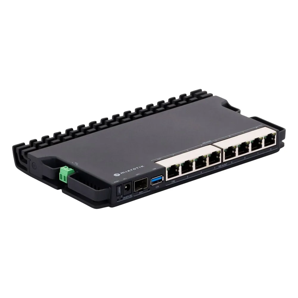 RB5009UPr+S+IN 8 puertos PoE in/out, 1 SFP+, Solo RouterOS v7 – vista 5