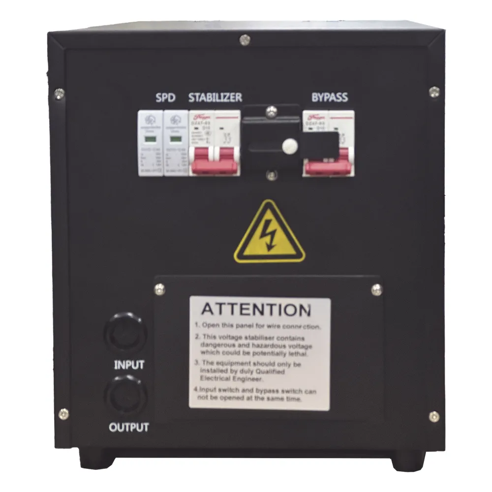 Regulador de Voltaje Industrial Bifásico Ferroresonante 2 kVA/2 kW 220 V / Entrada 176-264 V Vca / Salida 215.6-224.4 Vca – vista 3