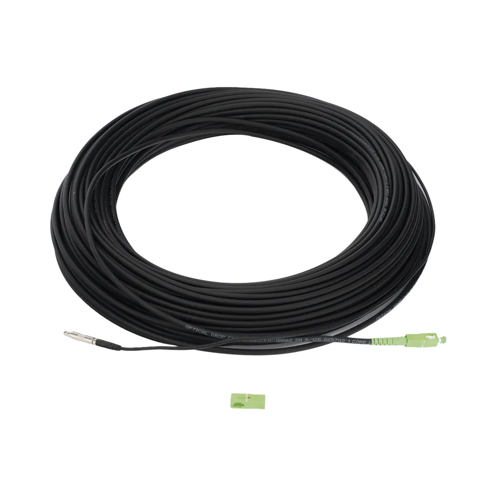 Rollo de Fibra Óptica Drop Redonda G657A2 Monomodo Simplex de 50 Metros (164 Pies) con Conectores SC/APC-SC/APC para Instalaciones Aéreas, Subterráneas o a la Intemperie – vista 4