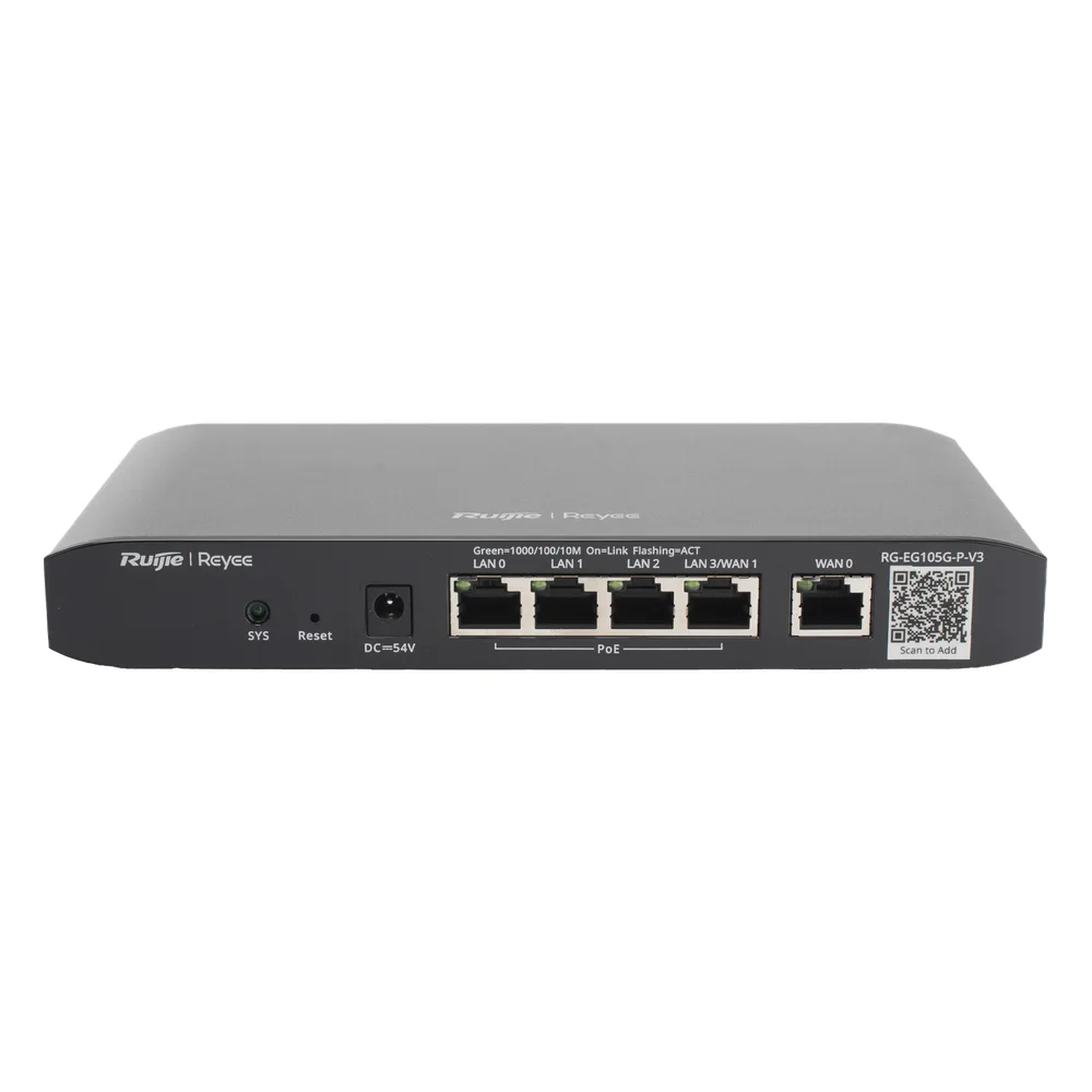 Router Balanceador con Función SD-WAN, PoE+ hasta 54 Watts, Hasta 2 Servicios de Internet y hasta 100 clientes con desempeño de 600 Mbps