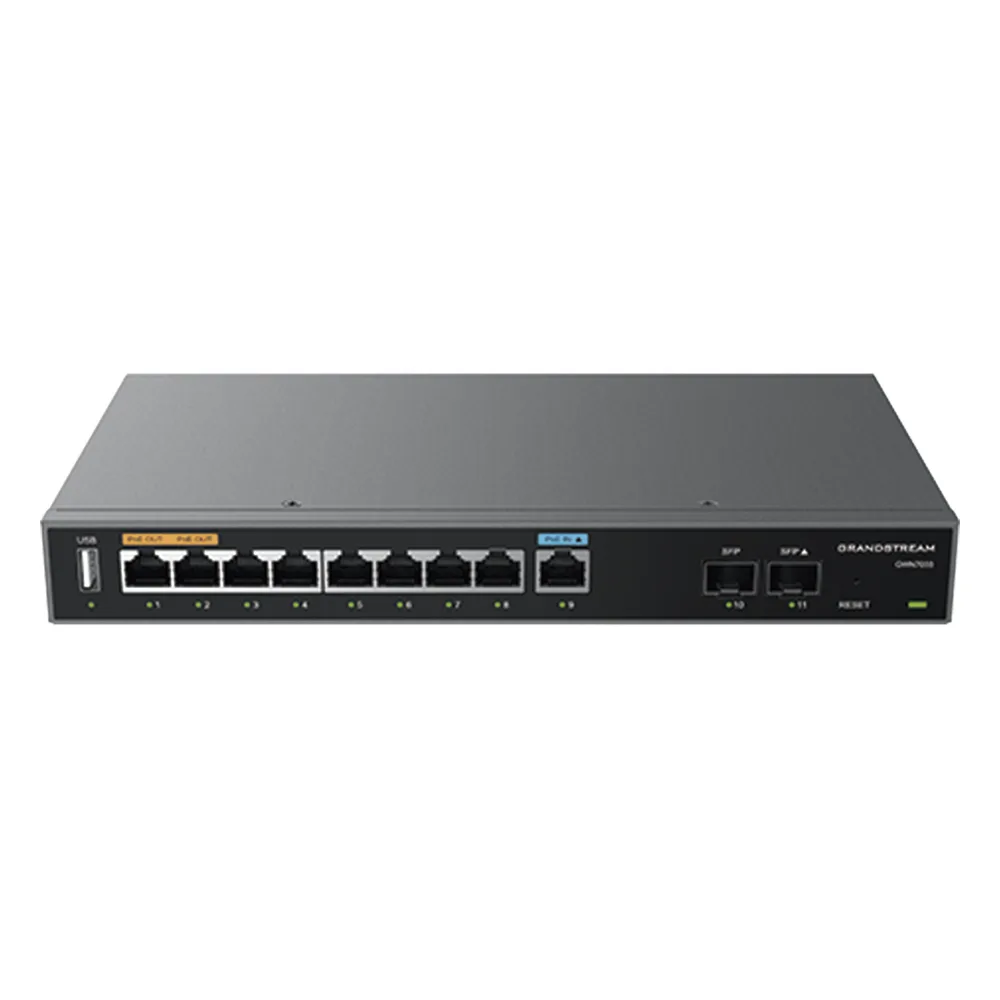 Router Gigabit VPN / Balanceador de cargas / 60,000 sesiones NAT /  9 puertos 10/100/1000 Mbps + 2 puertos SFP (WAN/LAN) / 1 puerto entrada PoE(af/at) / 2 puertos salida PoE (af/at) / Compatible con GWN Cloud. – vista 3