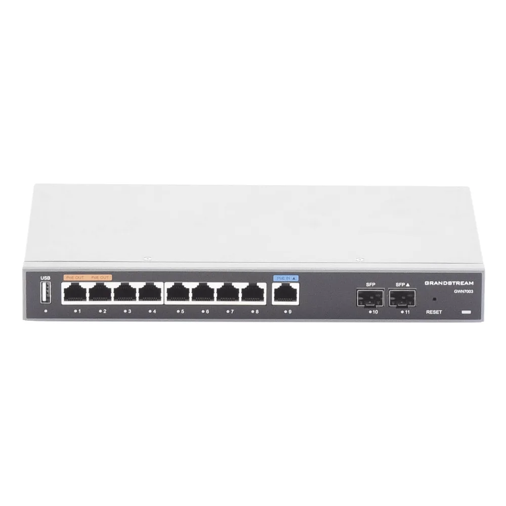 Router Gigabit VPN / Balanceador de cargas / 60,000 sesiones NAT /  9 puertos 10/100/1000 Mbps + 2 puertos SFP (WAN/LAN) / 1 puerto entrada PoE(af/at) / 2 puertos salida PoE (af/at) / Compatible con GWN Cloud. – vista 4