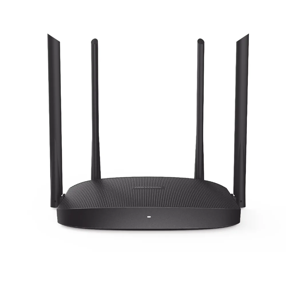 Router Inalámbrico WISP Gigabit / Hasta 1200 Mbps / Doble Banda AC (2.4 GHz y 5 GHz) / 3 Puertos LAN 10/100/1000 Mbps + 1 Puerto WAN 10/100/1000 Mbps /  4 Antenas Externas Omnidireccional de 5 dBi / Interior