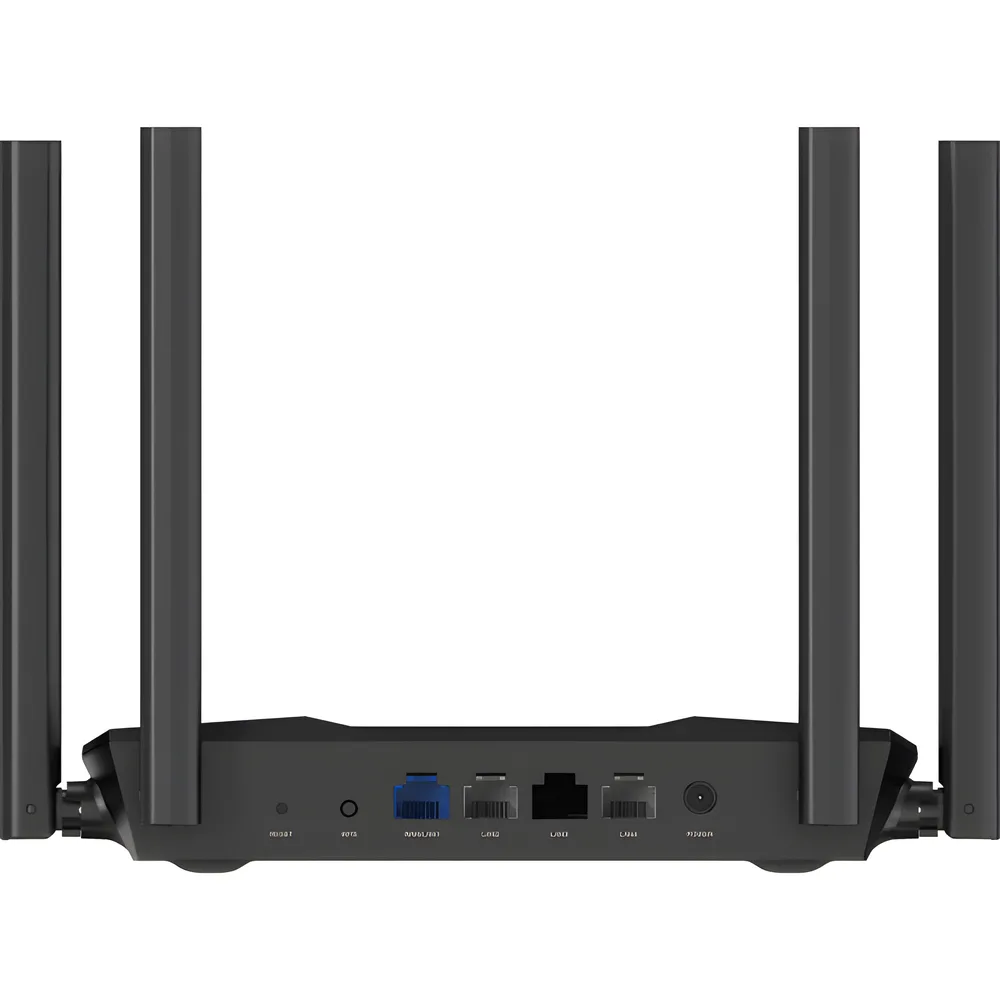 Router Inalámbrico WISP Gigabit / Wifi 5 / Hasta 1200 Mbps / Doble Banda AC (2.4 GHz y 5 GHz) / 3 Puertos LAN 10/100/1000 Mbps + 1 Puerto WAN 10/100/1000 Mbps /  4 Antenas Externas Omnidireccional de 5 dBi / Interior – vista 3