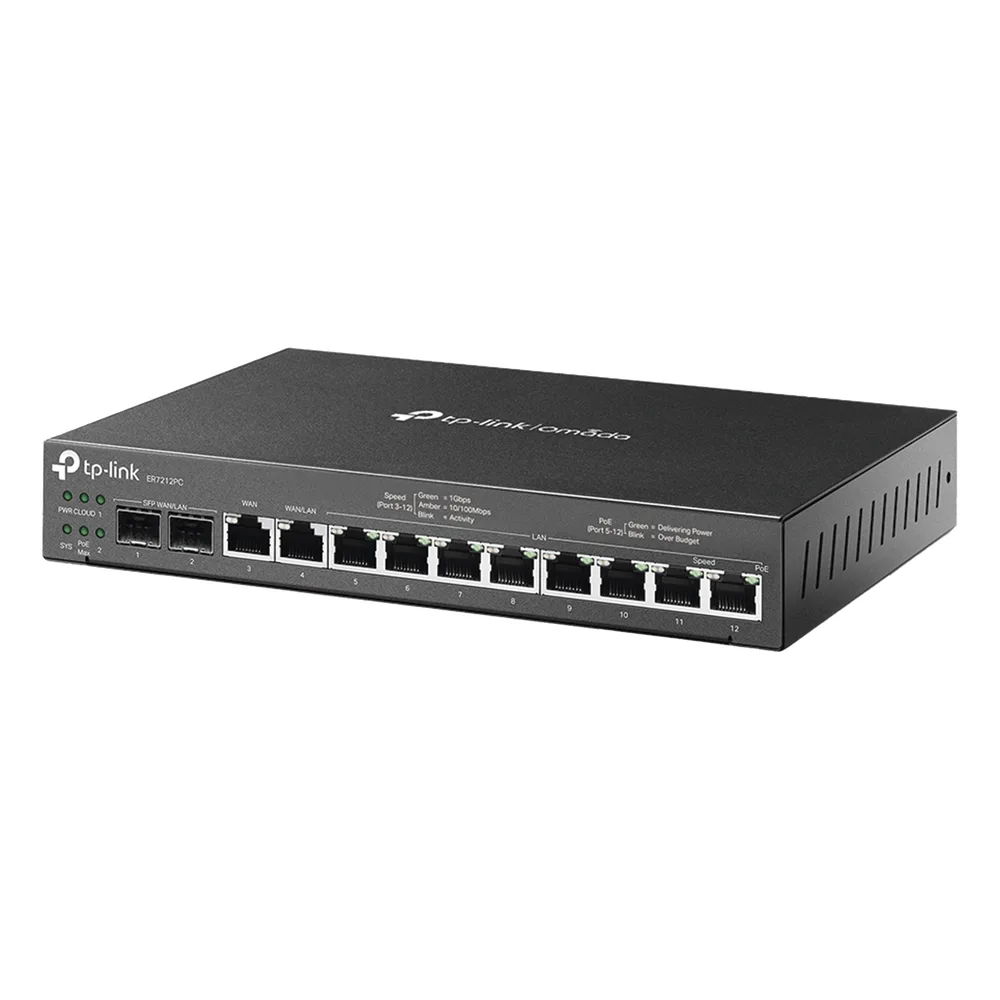 Router Omada VPN / SDN Multi-WAN 1G / Switch con PoE y Controlador  / 2 puerto WAN/LAN SFP 1G / 1 Puerto RJ45 WAN / 1 Puerto WAN/LAN RJ45 / 8 Puertos PoE+ LAN RJ45 /  24,980 Sesiones Concurrentes – vista 3