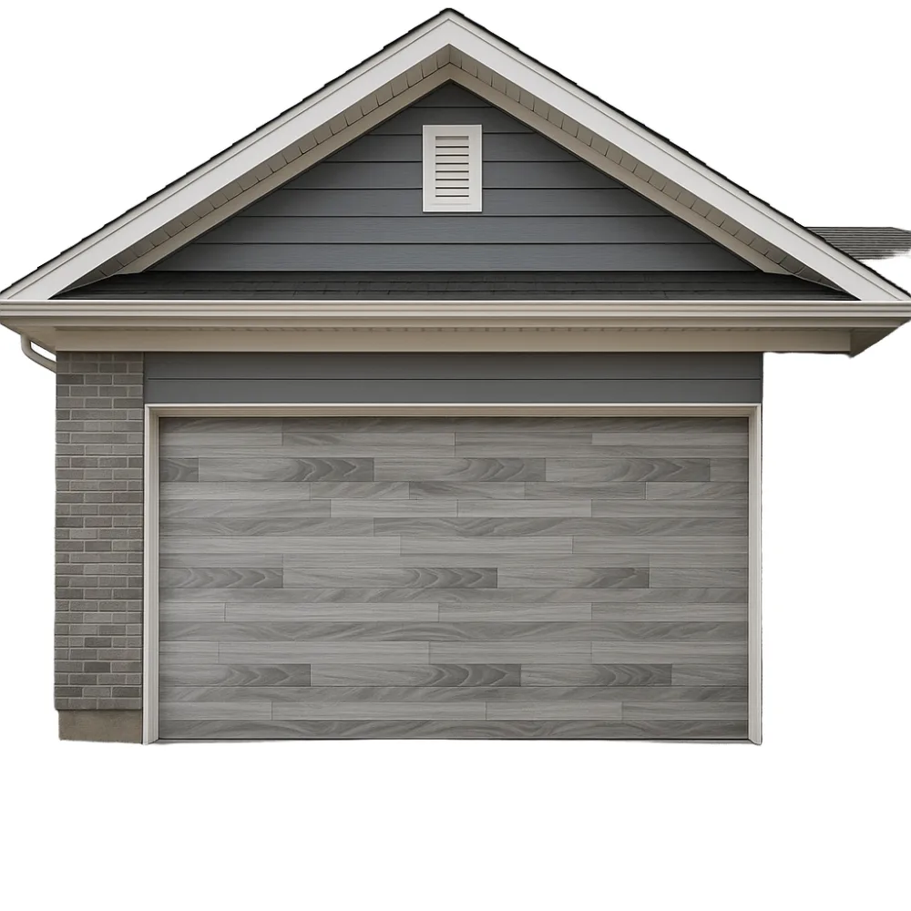 Seccion para puerta de Garage / Acabado laminado PREMIUM / Panel de 18" / Color gris / 12 pies Ancho / Estilo Americana. – vista 2
