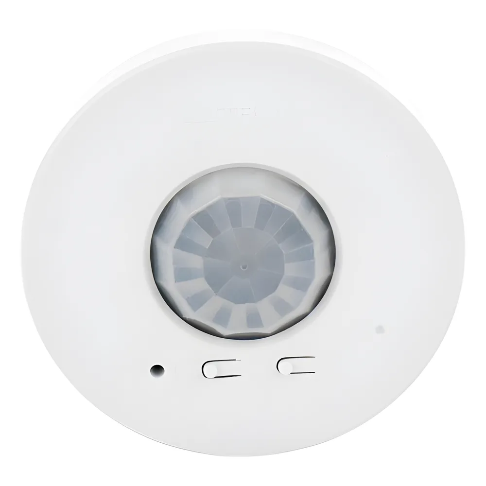 Sensor de ocupación y vacancia inalámbrico de techo, PIR 360°, cobertura de 30.2 a 62.4 m², a batería, compatible con RadioRA 2, RA2 Select, RadioRA 3 y Vive – vista 2