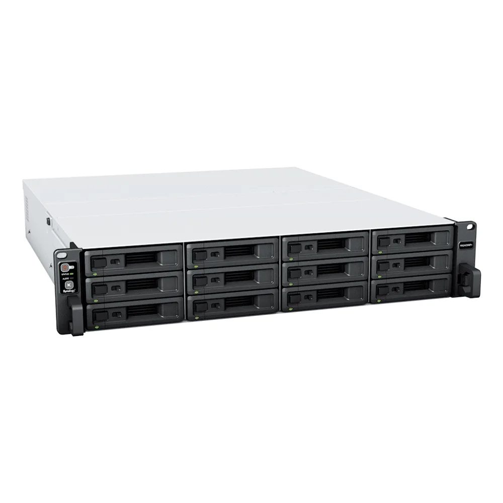Servidor de Almacenamiento RackStation RS2423RP+ | 12 Bahías | 2U | Hasta 432 TB | Conectividad 10GbE | RAID Soportado | Fuentes de Alimentación Duales | Intercambio en Caliente | Compatibilidad con VMware y Hyper-V. – vista 3