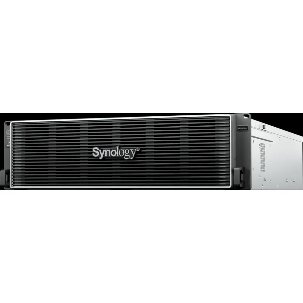 Servidor NAS RackStation 3U / 20 Bahías (16 x 3.5"/2.5" + 4 x 2.5") / 2 SSD M.2 NVMe Integrados RAID 1 / Dual 10GbE RJ45 / Escalable a 116 Bahías con RX1222sas / 234,000+ IOPS 4K / 10,500/8,200 MB/s / Fuentes Redundantes 800W
