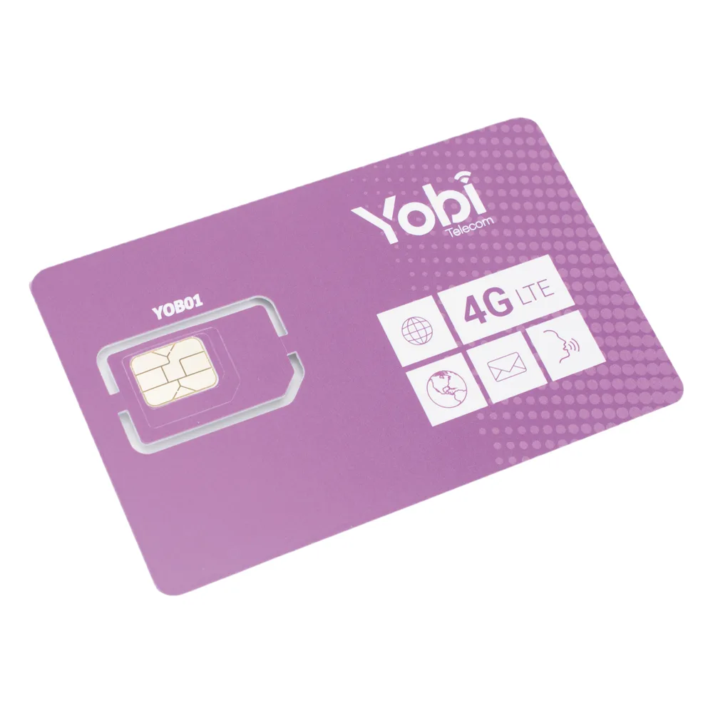SIM Yobi para dispositivos móviles 3G/4G con recarga de 5GB cada mes durante 1 año de servicio (solo datos) – vista 3