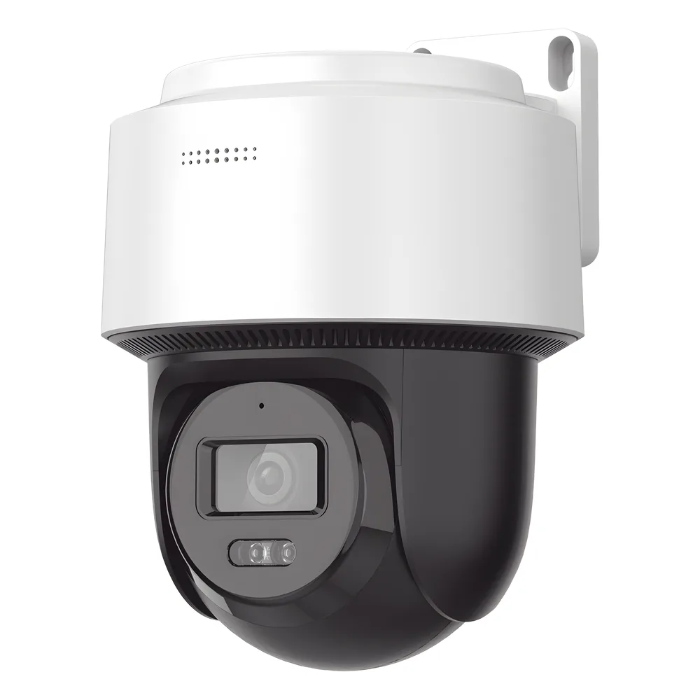 [SIN MARCA O LOGO][FlexVu] Domo PT IP 4 Megapixel / Lente 4 mm  / Dual Light (30 mts IR + 30 mts Luz Blanca)  / Autoseguimiento en Humanos / PoE / IP66 / Micrófono y Bocina Integrado / Micro SD / Incluye Montaje de Pared o Techo /