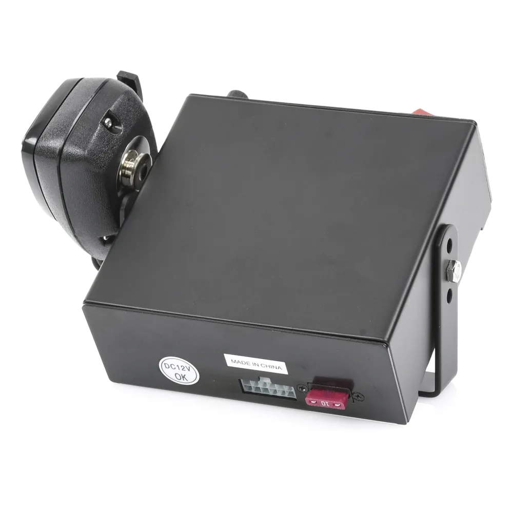 Sirena Vehicular de 100W de Potencia, Con Switch Giratorio de 6 posiciones, Micrófono de Uso Rudo e Interconexión a Radio – vista 4