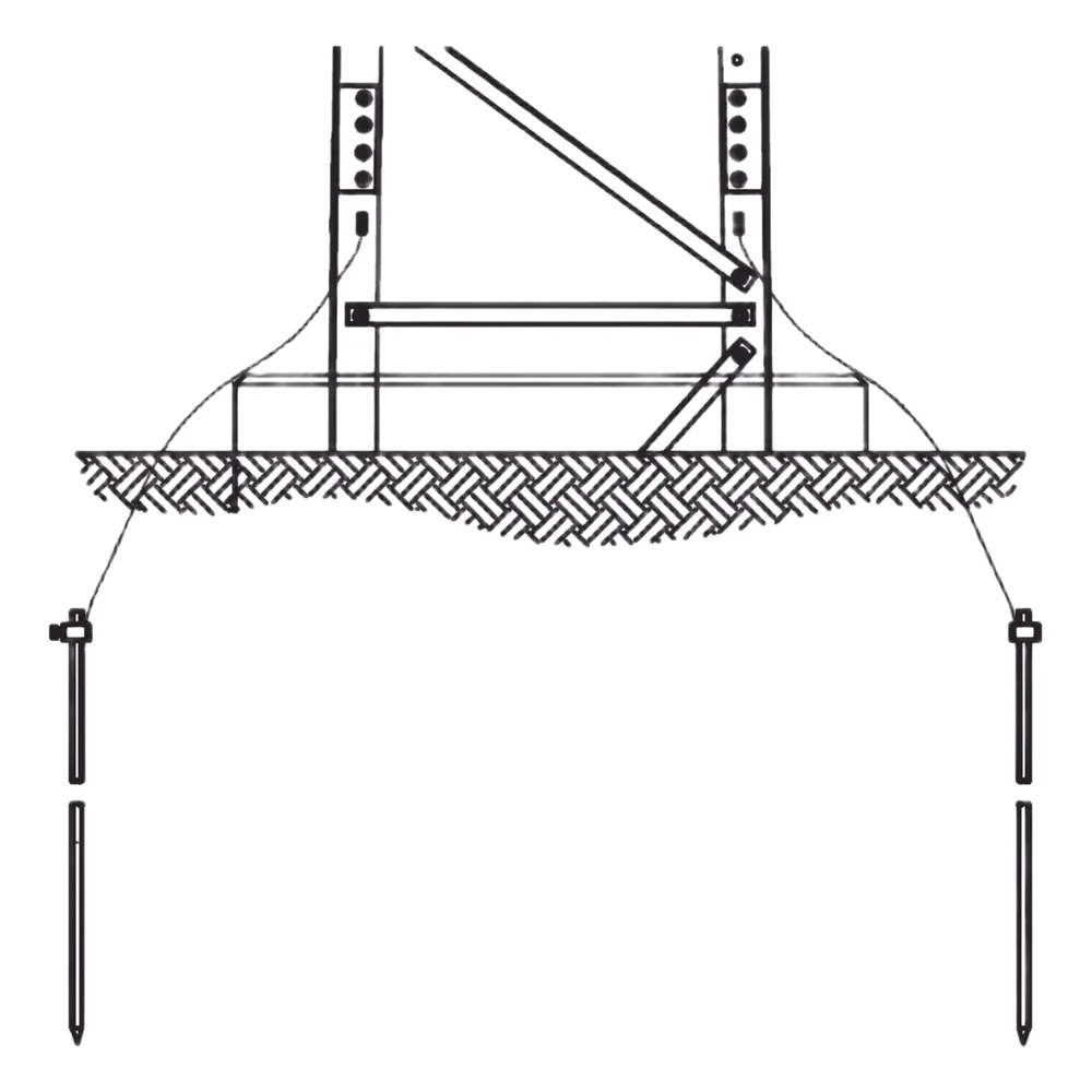 Sistema de Aterrizaje en 3 Piernas para Torre SUPER TITAN. Para Sec. 13 a 21.