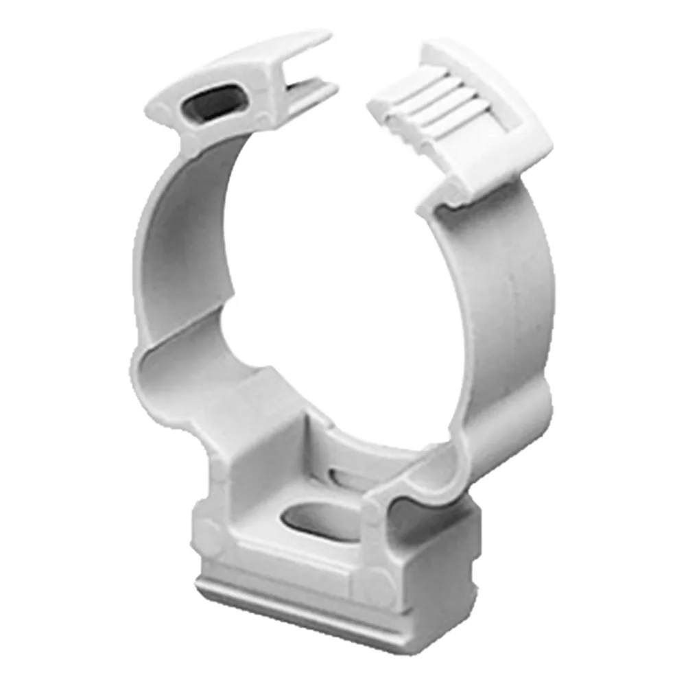 Soporte de collar (Abrazadera), PVC Auto-extinguible, cerrado para tubería de 40 mm