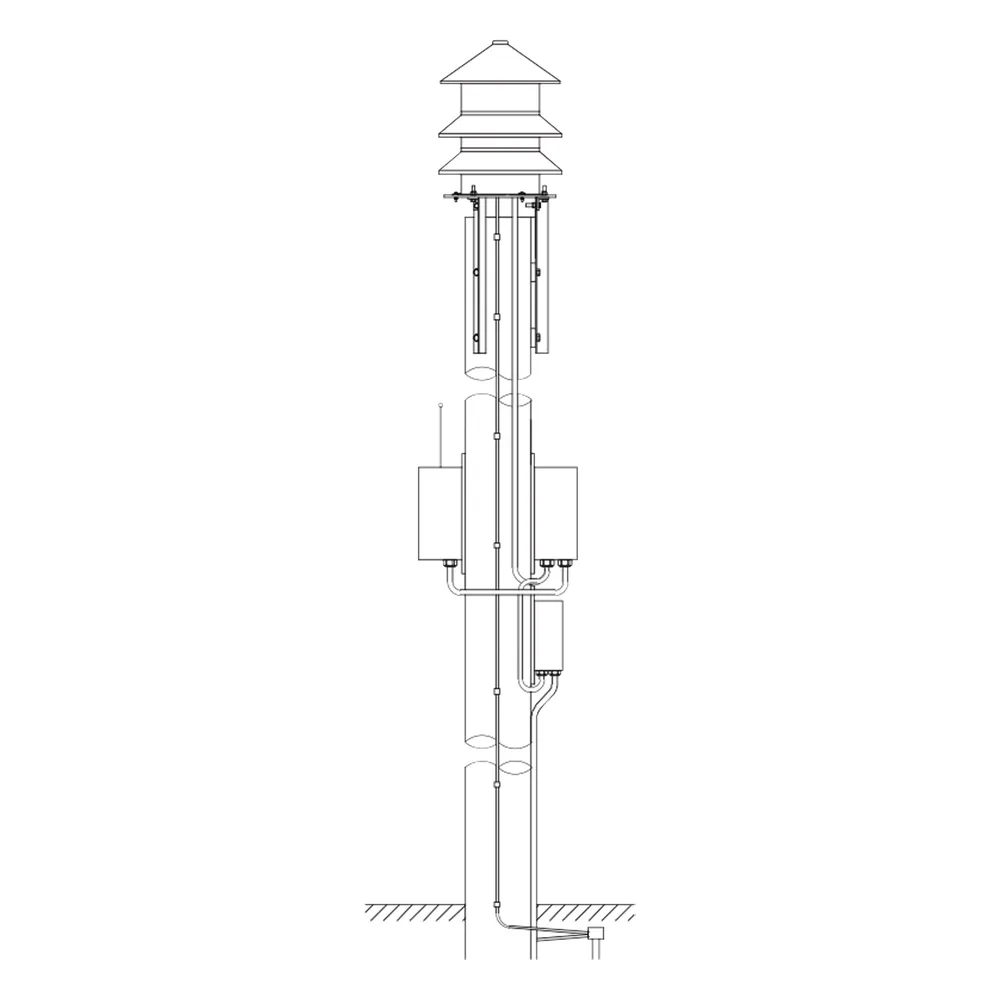 Soporte de montaje a poste para sirena model2 – vista 2