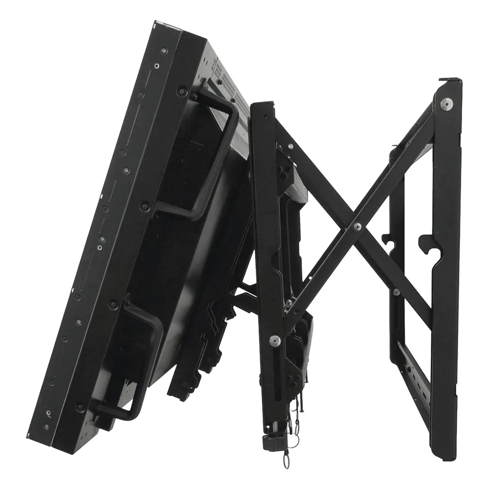 Soporte de pared para Video Wall LCD Full-Service / Para Pantallas 40"-65" / Patrón VESA 200x200 hasta 700x400 mm / Capacidad de Carga 56.8 kg Max. / Mecanismo de Acceso – vista 2