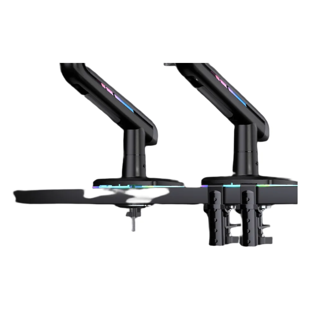Soporte Mecánico Gaming NB F5 / Monitores de 32" a 60" / VESA 75x75 y 100x100 mm / Carga 2-20 kg (4.4-44 lbs) / Iluminación RGB / Sistema de Resorte de Alta Precisión – vista 3