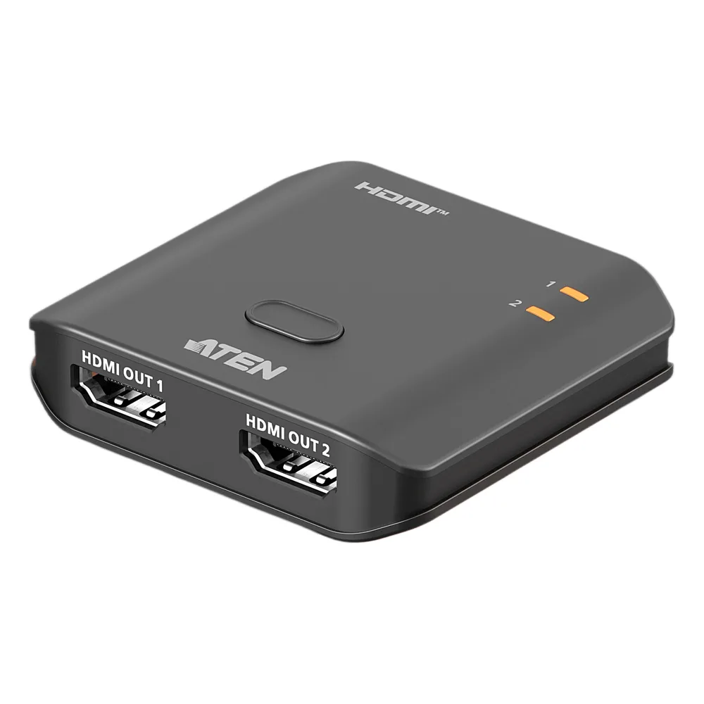 Splitter HDMI 2 Puertos 8K Essentials | 48 Gbps | 8K @ 60Hz y 4K @ 120Hz | EDID Sync | HDR10+ | VRR | ALLM | HDCP 2.3 | Audio LPCM 7.1 | Diseño Compacto – vista 4