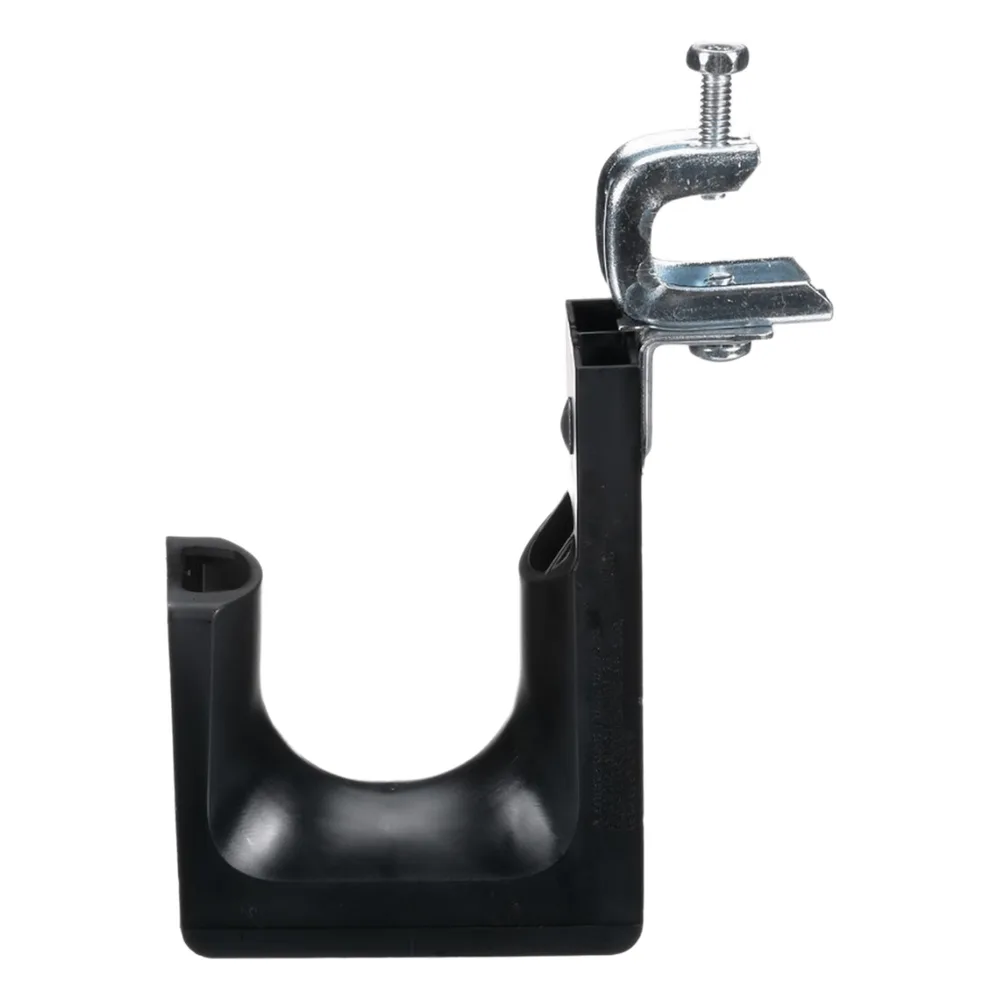 Sujetador STRONGHOLD tipo J (J-Hook), Con Abrazadera de Tornillo para Montaje, Hasta 46 Cables Cat6, Nylon 6.6, Color Negro, 1 pieza