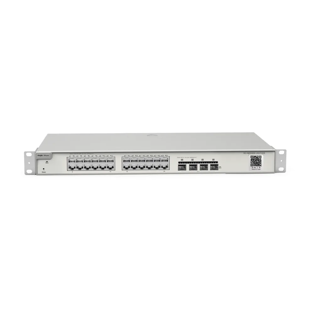 Switch Administrable Capa 2+ Plus, con 24 puertos Gigabit, 4 puertos SFP+ para fibra 10Gb, gestión gratuita desde la nube. – vista 4