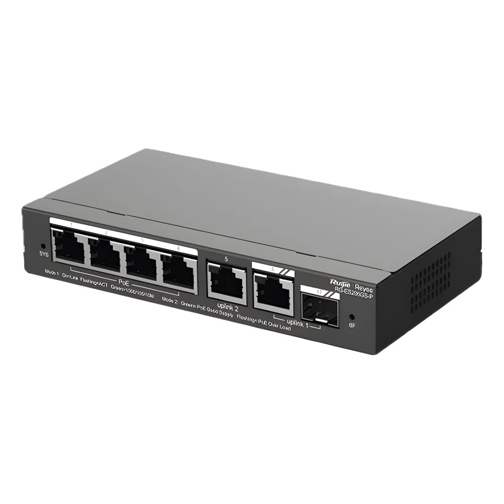 Switch Administrable Cloud 4 puertos Gigabit PoE+, 1 LAN Gigabit y 1 SFP, 54W