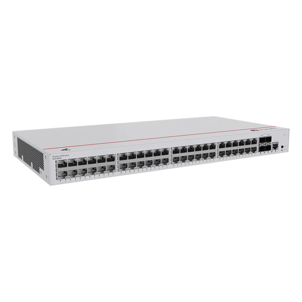 Switch de Distribución/Core Gigabit Administrable PoE Capa 3 / 48 puertos 10/100/1000 Mbps (PoE) / 4 Puertos 10GE SFP+ Uplink / ERPS / Rutas Estáticas / iStack / PoE Perpetuo / 380W / Administración Nube Gratis – vista 3