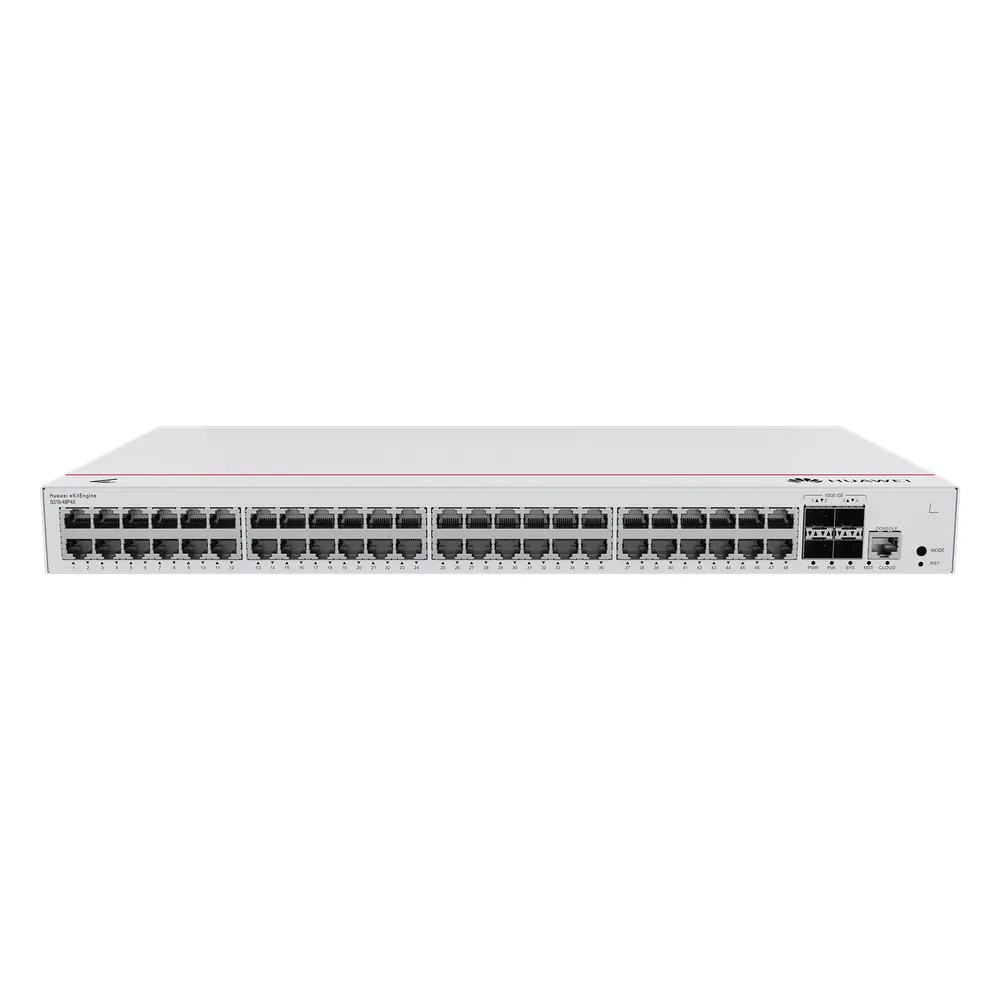 Switch de Distribución/Core Gigabit Administrable PoE Capa 3 / 48 puertos 10/100/1000 Mbps (PoE) / 4 Puertos 10GE SFP+ Uplink / ERPS / Rutas Estáticas / iStack / PoE Perpetuo / 380W / Administración Nube Gratis