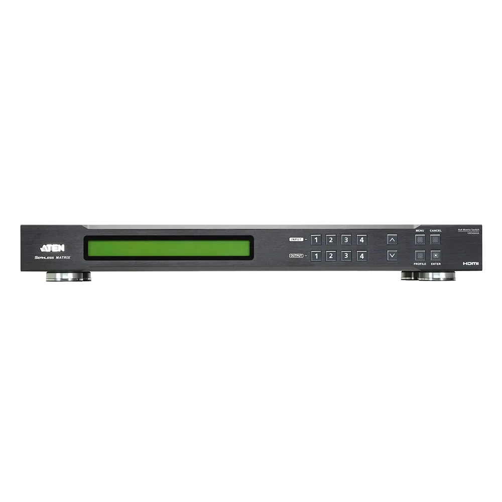 Switch De Matriz Hdmi | 4x4 | Con Escalador | Compatible Con Videowall | Seamless Switch™ | IR | RS-232 | Ethernet | Salida de Audio – vista 2