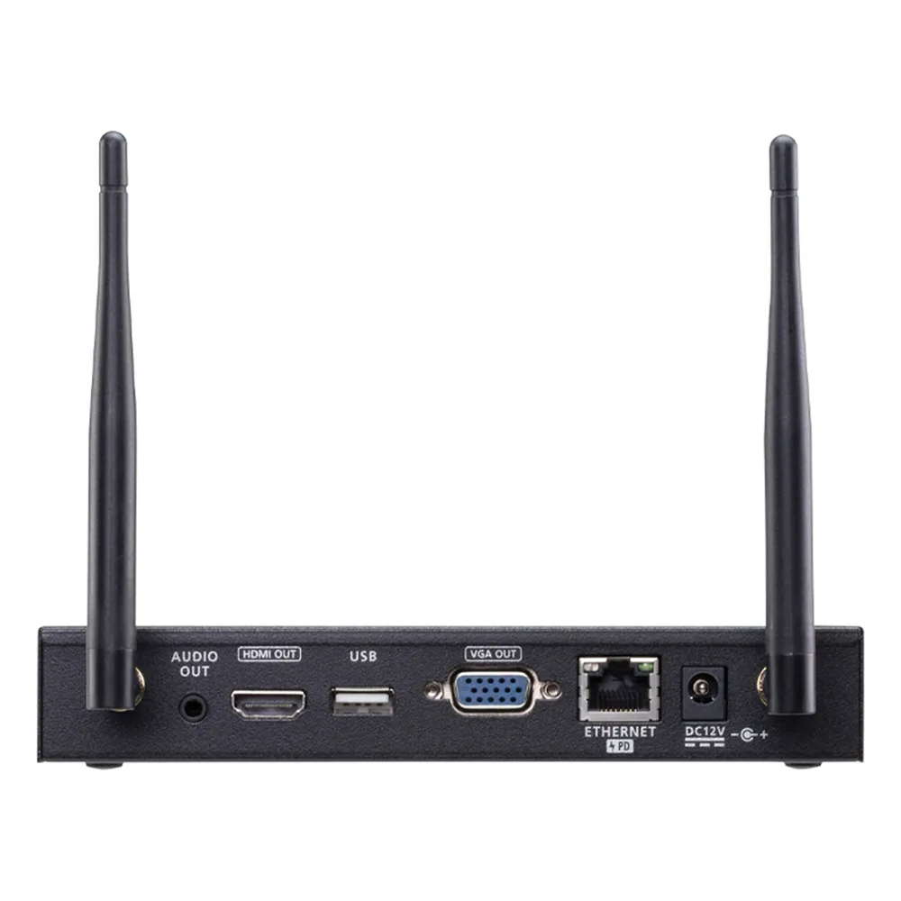 Switch de presentaciones | Resolución 4K | Diferentes herramientas de colaboración: Anotación, pizarra y captura | inalámbrico | Multi-view se pueden compartir hasta 2 fuentes de forma inalámbrica | POE – vista 3