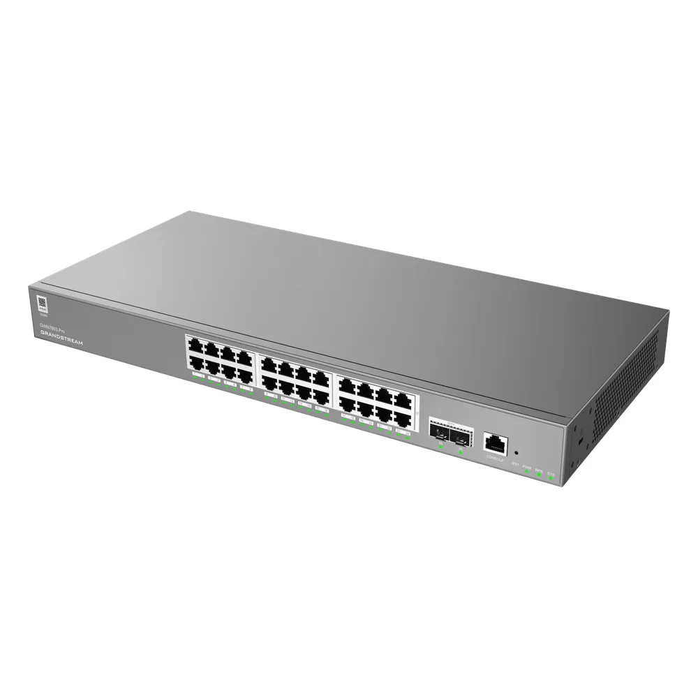 Switch Empresarial Administrable Capa 2++ / Serie GWN7800 Pro / 24 Puertos Gigabit Ethernet / 2 SFP+ / Switching 88 Gbps / VLAN 4K / QoS Avanzado / GDMS Cloud – vista 3