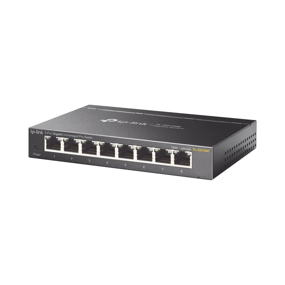Switch Escritorio Easy Smart de 8 puertos 10/100/1000 Mbps / IGMP para Vigilancia / Calidad en el Servicio (QoS) / Gestión GUI
