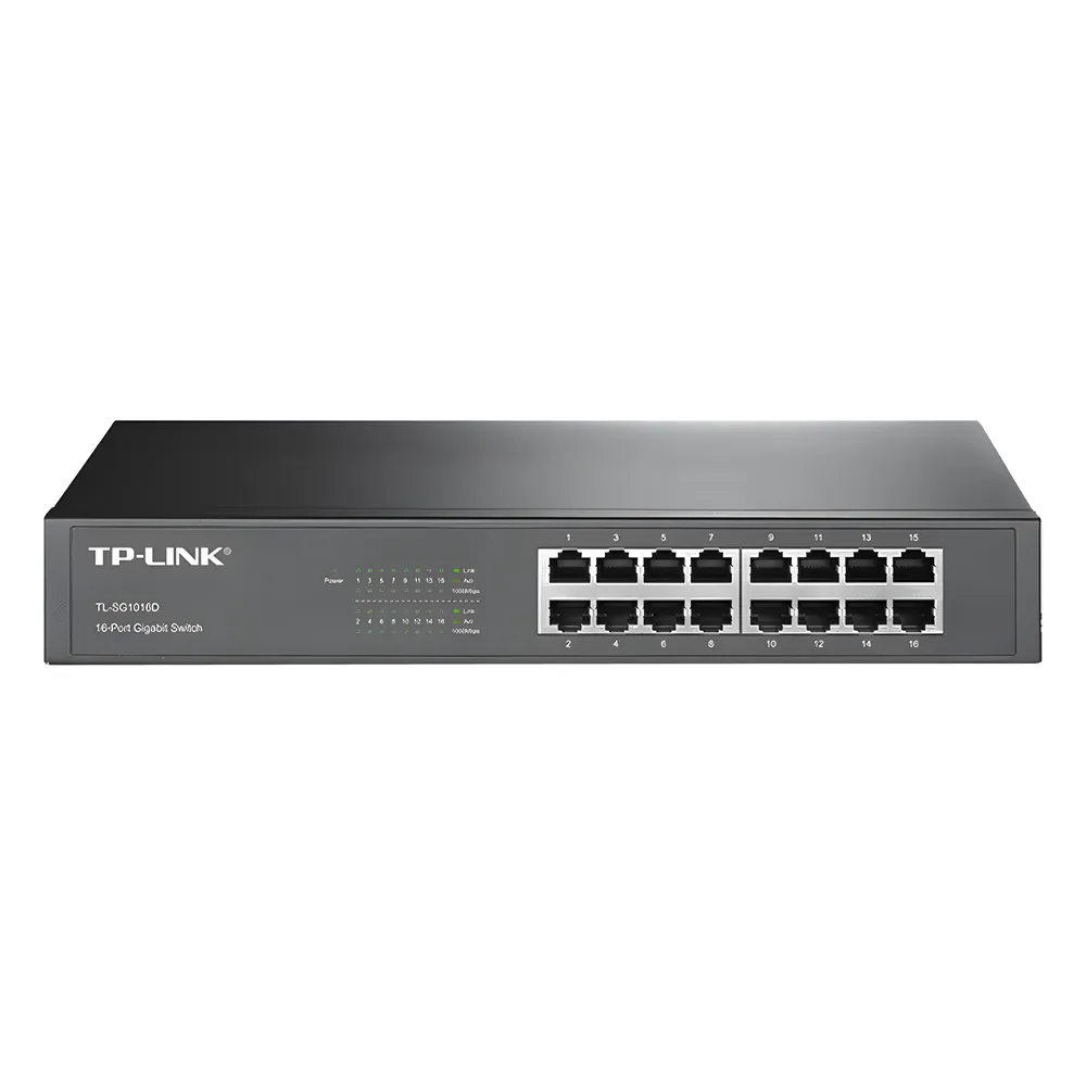 Switch Gigabit no administrable de 16 puertos 10/100/1000 Mbps para escritorio/rack – vista 2