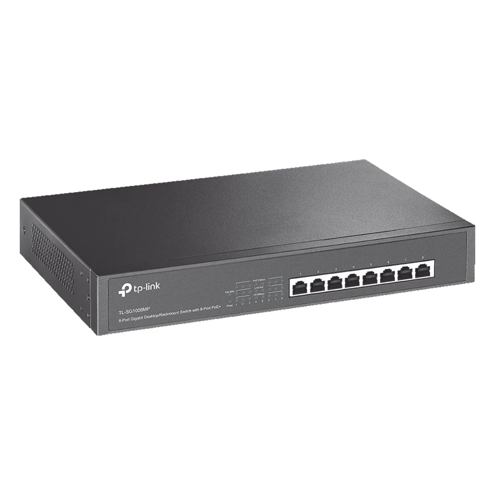 Switch Gigabit PoE+ no administrable de 8 puertos 10/100/1000 Mbps, para escritorio – vista 2