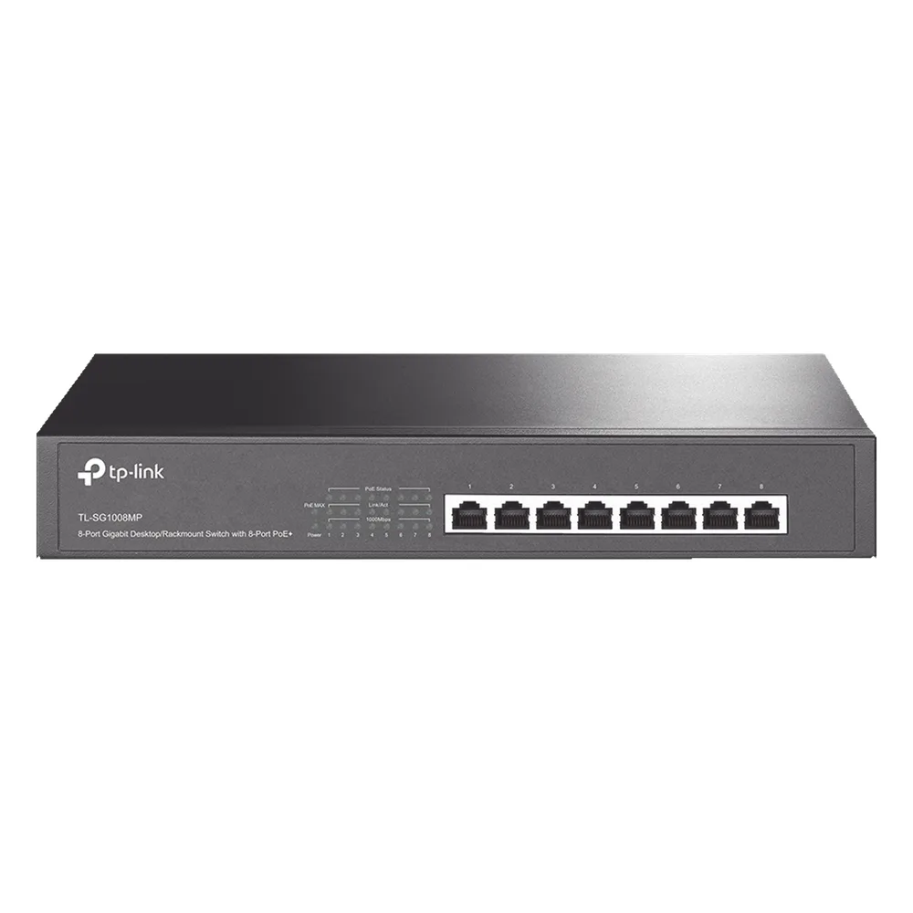 Switch Gigabit PoE+ no administrable de 8 puertos 10/100/1000 Mbps, para escritorio