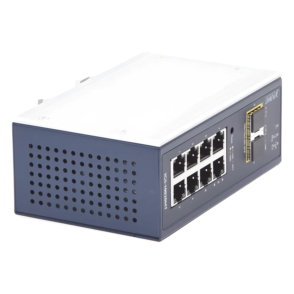 Switch Industrial Administrable Capa 2, 8 Puertos 10/100/1000T, 2 Puertos SFP 1G / 2.5 G BASE X – vista 4