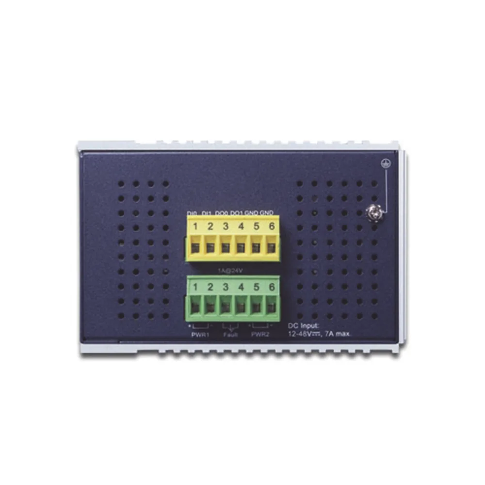 Switch Industrial Administrable Capa 2, 8 puertos PoE Gigabit 802.3af/at, 2 Puertos SFP de 1 / 2.5 Gigabit, Entrada de Voltaje Secundaria para Fuente Redundante – vista 3