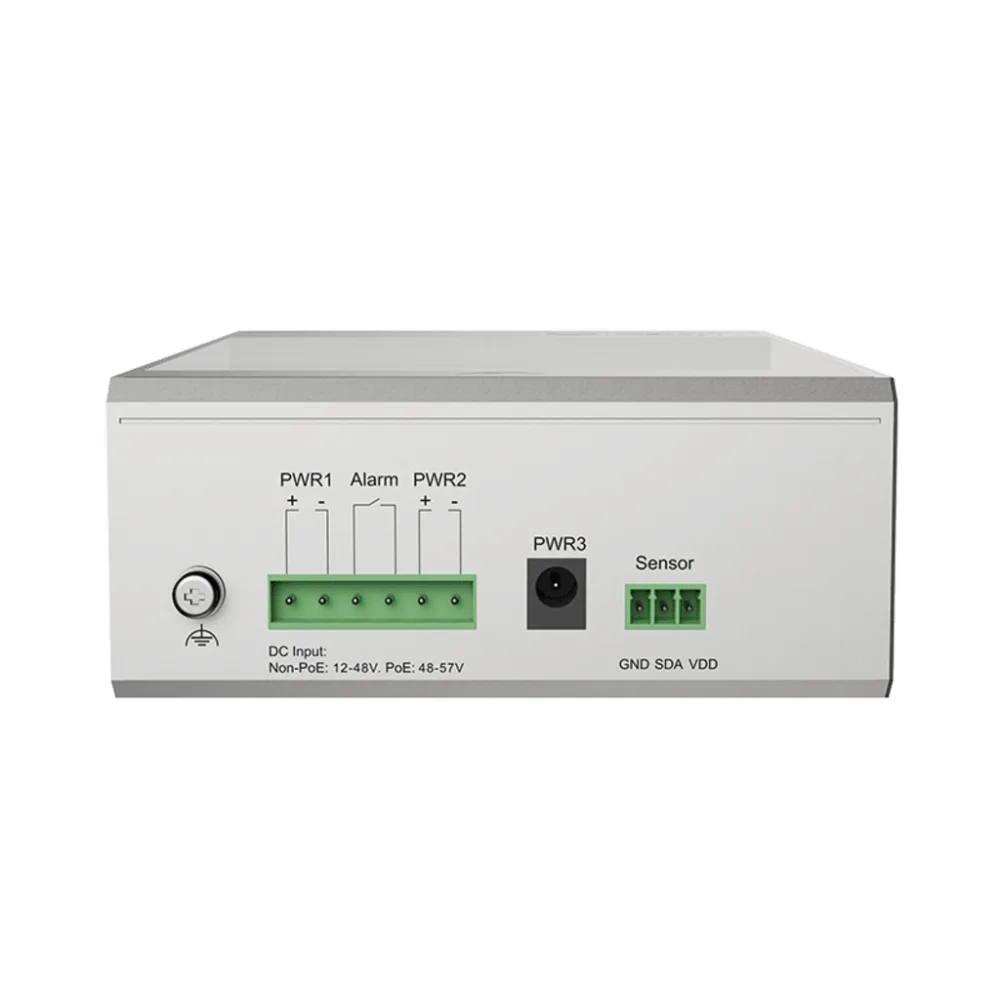 Switch Industrial PoE / 4 Puertos Gigabit PoE++ (802.3bt) / 1 Puerto Gigabit + 1 SFP / Alimentación DC 12-57V / Fanless / DIN-Rail / -30°C a 65°C / 55W-300W Budget PoE – vista 6