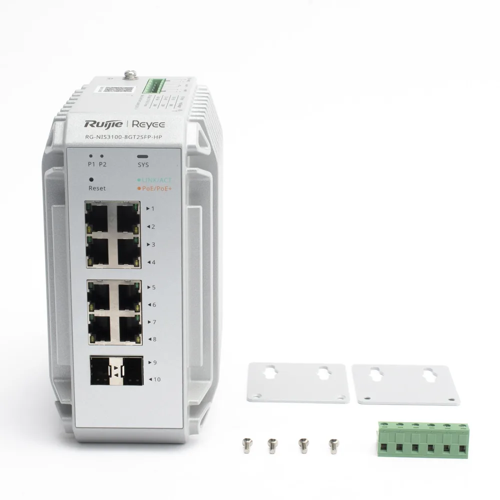 Switch Industrial PoE, Ideal para temperaturas Extremas y protección contra descargas, 8 puertos Gigabit PoE 802.3af/at + 2 SFP para fibra 1Gb, gestión gratuita desde la nube, 125w – vista 4