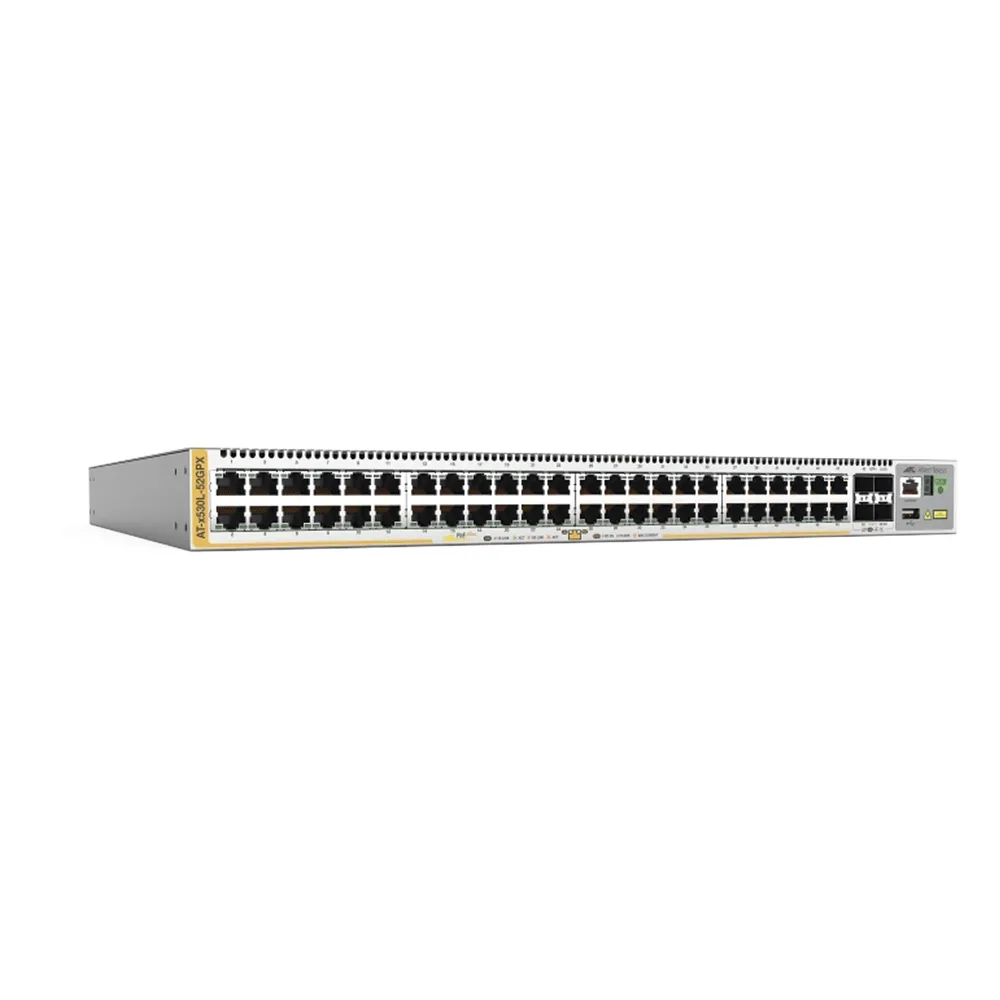 Switch L3 Stackable, 48x 10/100/1000-T PoE+, 4x SFP+, Fuente redundante integradas 740 Watts (TAA compliant version)