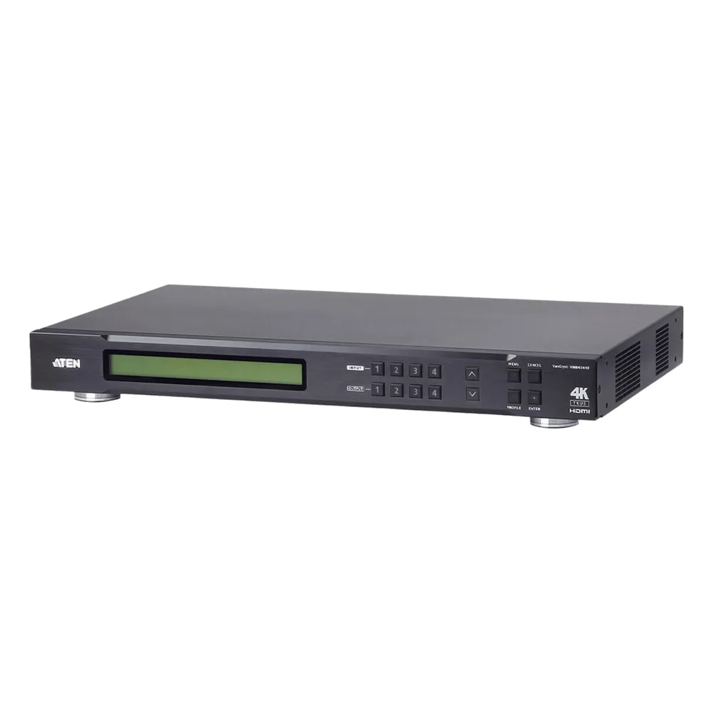 Switch Matricial | 4x4 | True 4K |  4096x2160 / 384 x2160 a 60 Hz  | HDR 4:4:4 | HDCP 2.2 | Diferentes Métodos de Control | EDID Expert™