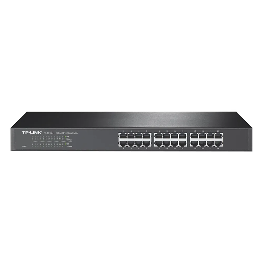 Switch no administrable de 24 puertos 10/100 Mbps para montaje en rack