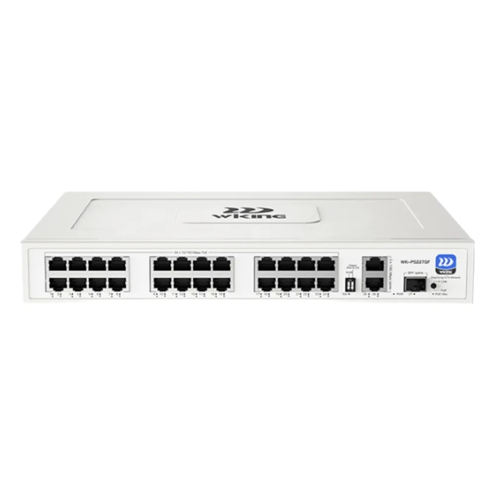 Switch no administrable PoE WI-TEK /24 Puertos 10/100 Mbps PoE af/at / 2 Puertos Uplink Gigabit / 1 Ranura SFP 1000 Mbps / Presupuesto 270 W / Puerto 1 Hi-PoE 60W