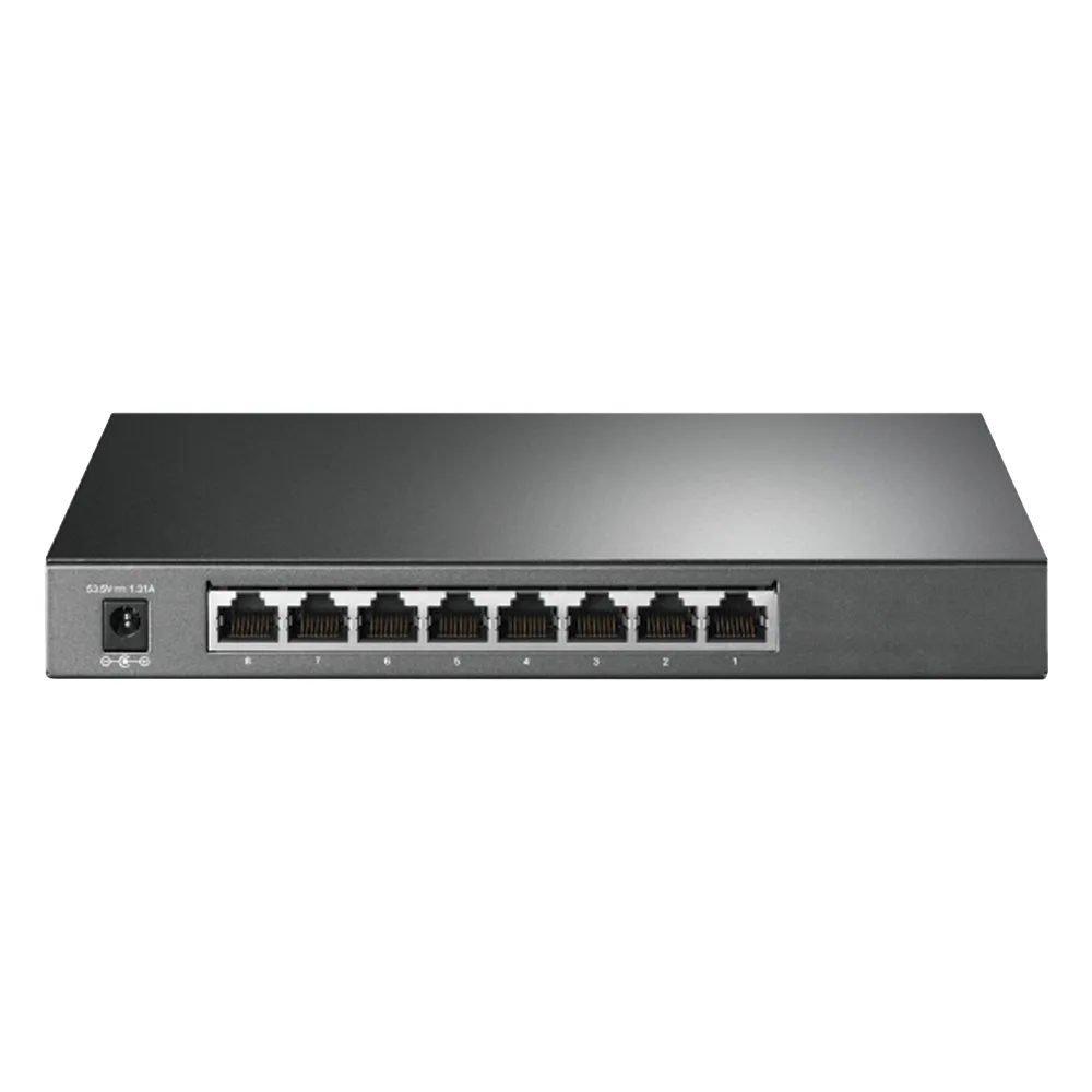 Switch Omada / 8 Puertos Gigabit  / 4 Puertos PoE+ 802.3at/af / Presupuesto PoE 62 W / 30 W por Puerto / Gestión Cloud Omada / L3 Static Routing / Sin Ventilador / Metal – vista 2