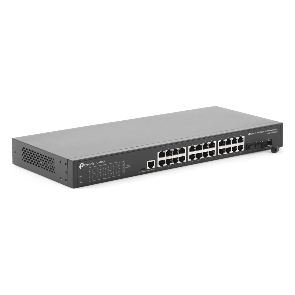 Switch Omada SDN Administrable / 24 puertos Gigabit y 4 puertos SFP+ / Funciones sFlow, QinQ y QoS / Administración centralizada OMADA – vista 4