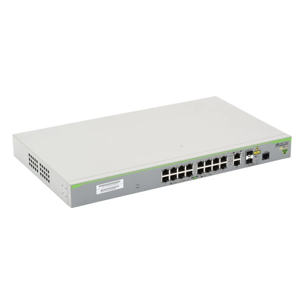 Switch PoE+ Administrable CentreCOM FS980M, Capa 3 de 16 Puertos 10/100 Mbps + 2 puertos RJ45 Gigabit/SFP Combo, 250W – vista 4